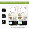 Tea theme pop by door hanger tags